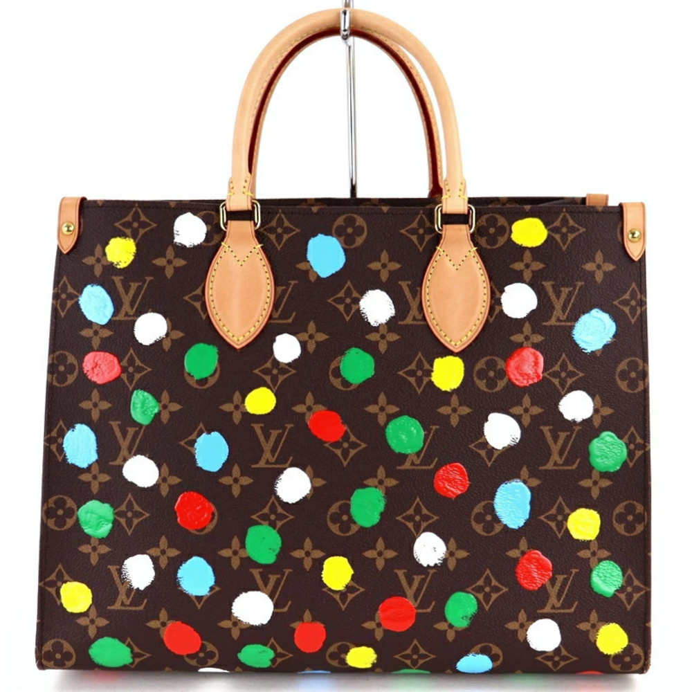 Louis Vuitton Yayoi Kusama OnTheGo Monogram Pented Dot Tote Bag Handbag One